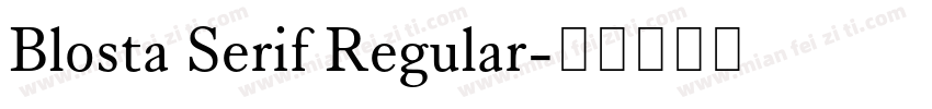 Blosta Serif Regular字体转换